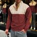 Cross-border American Spring And Autumn Outdoor Men's Loose Ami Click Corduroy Henry Contrasting Commuter Sweatshirt_viptrois.com