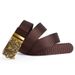 Men's Belts Toothless Automatic Buckle Belt Men's Sports And Leisure Belt Bronze Alloy Automatic Adjustment Buckle_viptrois.com