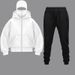 Unisex Zip-Up Hooded Sweatshirt With Double Hood Design, Streetwear Windproof Jacket For Men And Women_viptrois.com