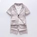 Kid's Clothing 2024 new style Children's suits summer two piece suits boys' performance clothes dresses show host performance clothes_viptrois.com