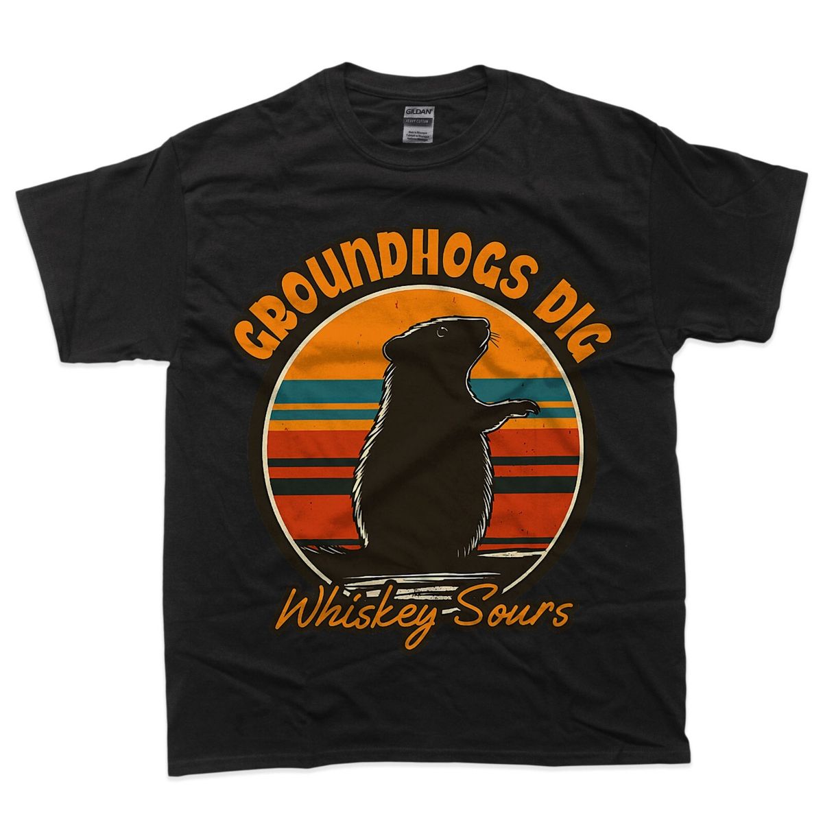 Groundhogs Dig Whiskey Sours Funny T-Shirt Mens Womens Tees Top_viptrois.com