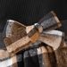 Children's clothing fashion girls' suit knitted top plaid skirt beret three-piece set_viptrois.com