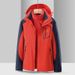 Outdoor 3-in-1 Fleece-Lined Warm Coat Men Waterproof Windproof Ski Jacket Couple Women_viptrois.com