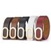 New Simple Versatile Oval Men Fashion Alloy Buckle Women's Belt Ins Style For Dresses And Jeans_viptrois.com
