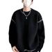 Sweater Men's Autumn And Winter New Style Open Thread Design Round Neck Knitted Sweater Warm Casual Thread Jacket_viptrois.com