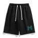 Summer Thin Cute Printed Men Knee-Length Loose Quick-Dry Sports Ice Silk Casual Shorts_viptrois.com