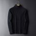 Men's Knitted Pullover Sweater - Soft Comfortable Winter Knitwear, Korean Style Trendy Casual Wear, Solid Color Long Sleeve Top_viptrois.com
