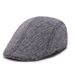 Middle-aged And Elderly Duckbill Beret Korean Version Winter Plaid Forward Cap Warm Pattern Men's Hat_viptrois.com