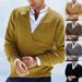 Men's Slim-Fit V-Neck Sweater – Winter Knit Pullover With Ribbed Hem (S-XXXL, 7 Colors) | Classic British Style Long Sleeve Top_viptrois.com