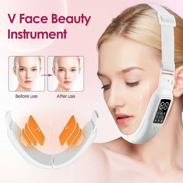 New 8-mode 15 Speed Heating Micro Current Face Slimming With Constant Temperature Hot Compress V-face Divine Device_viptrois.com