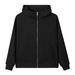 Unisex Heavyweight Fleece-Lined Hooded Jacket, High Neck Zip-Up, 420g Warm Winter Coat, Loose Fit Casual Outerwear_viptrois.com