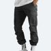 Men's Clothing Exclusively Workwear Trousers Men's Sports Solid Color Drawstring Multi Pocket_viptrois.com