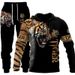 2025 Autumn/Winter New Lion Tiger 3D Printed Men's Hoodie Set+Casual Long Sleeve Set_viptrois.com