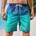 Men's Summer Shorts 3D Digital Print Gradient Design Casual Fashion Quick-Dry Lightweight Comfort Fit Multiple Colors_viptrois.com