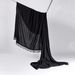 New Beaded Lace Hui Headscarf Cross Water Drop Bead Tube Black Tassel Scarf_viptrois.com