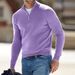 Men's Thickened Knit Sweater – Semi-Turtle Neck Winter Pullover With Machine-Washable Wool Blend (S-XXXL, Wrinkle-Resistant, Slim Fit,Ribbed Hem)_viptrois.com
