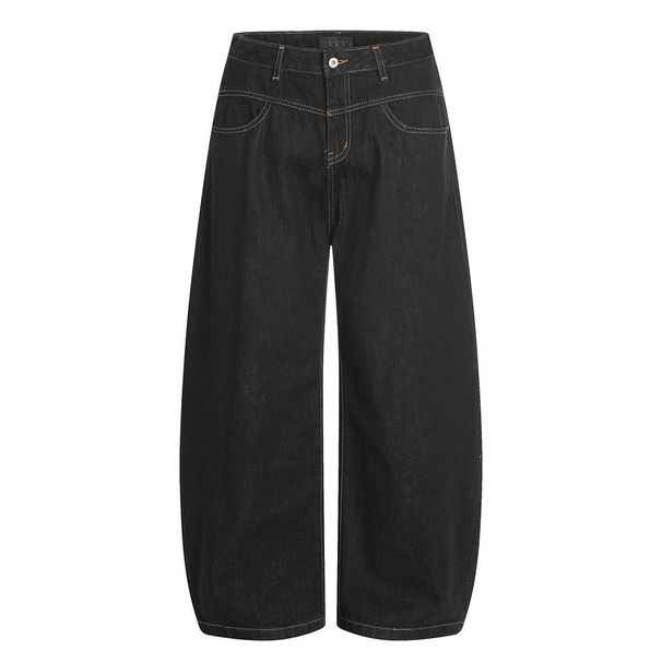 Loose Wide-Leg Scimitar Men's Denim Trousers Vibe American Style Trendy Brand Workwear Niche Casual Banana Dad Pants_viptrois.com