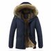 Men’s Winter Fleece-Lined Jacket – Slim Fit Zip-Up Hooded Coat With Detachable Faux Fur Trim (7 Sizes, 4 Colors) | Urban Streetwear & Casual Wear_viptrois.com