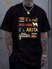 Cute Akita Inu Dog Lover T Shirt Japanese Dogs Pet Owner Funny Sayings Soft Comfortable Fashion Breathable Stylish Homme Slightly_viptrois.com