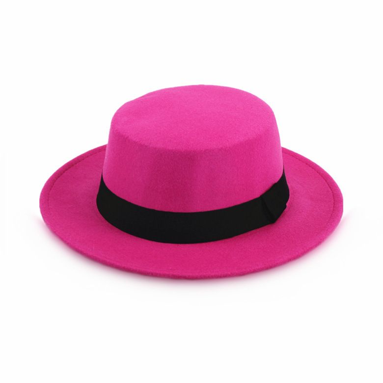 Classic retro children's flat top hat woolen small head circumference baby hat photography photo solid color gentleman hat_viptrois.com