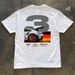 2025 Summer Short-sleeved T-shirt PORSCHE911GT3 White Opaque Cotton Loose Top Half-sleeved T-shirt_viptrois.com