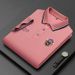 Men's Clothing Short Sleeved T Shirt With Embroidery And Lapel For Dads, Breathable Summer Business Casual_viptrois.com