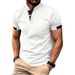 Unbeatable Quality 2024 Men's New Short Sleeved 3D Printed Simple Stand Up Collar Casual Polo Shirt_viptrois.com