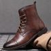 Handcrafted Genuine Leather Men's Boots - Comfortable Winter Casual Shoes With Rubber Sole, Breathable & Durable (Black, Brown, Tan Sizes 38-48)_viptrois.com
