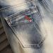 Men's Clothing Retro Distressed Denim Shorts Men's Trendy Brand Ins Motorcycle Washed Casual Stretch Shorts Zipper Decorated Shorts_viptrois.com