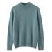 Men's 100% Wool Half-Turtleneck Sweater – Thick Winter Knit Pullover (Beige/Camel/Navy Blue, Sizes S-3XL, Oversized Fit For Layering)_viptrois.com