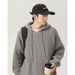 Monochrome Man- Japanese Loose Solid Color Hooded 2024 Autumn Winter New Lazy Style Adjustable Knitted Sweater Casual Jacket_viptrois.com