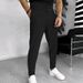 Men's Clothing Summer New Men's Waffle Drawstring Sports Men's Casual Trousers Waffle_viptrois.com