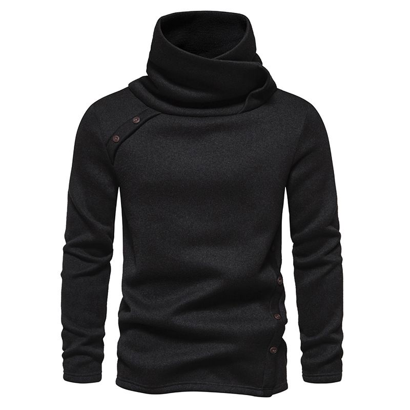 Men's Autumn And Winter New British Style Pile Neck Sweater Fashion Casual Hoodie_viptrois.com