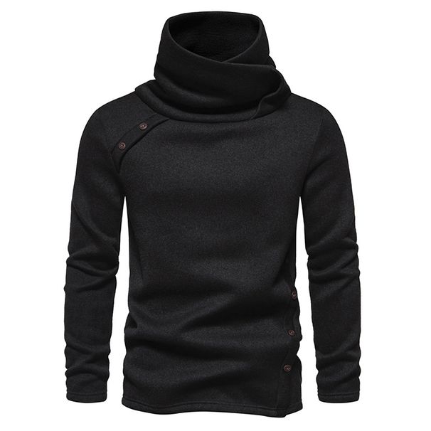 Men's Autumn And Winter New British Style Pile Neck Sweater Fashion Casual Hoodie_viptrois.com