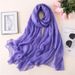 Solid Color Scarf Thin Large Scarf Tourism Sun Protection Decoration Photography Shawl Smooth Crepe Plain Color Scarf_viptrois.com