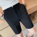 Men's Clothing Solid Color Waffle Shorts New Summer Style Five Point Casual British Thin Suit Pants_viptrois.com