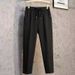Men's Clothing Niche Fashion All Match Drape Straight Trousers Men's Simple Solid Color Trend Drawstring High Street Nine Point Casual Pants_viptrois.com