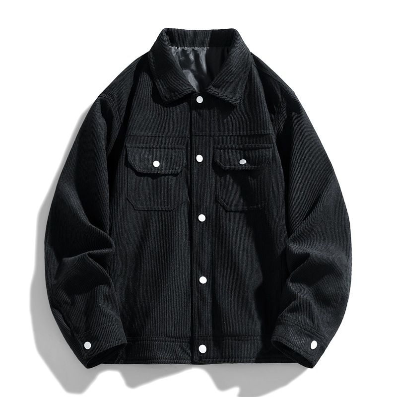 Men's Clothing new lambskin collar corduroy men's jacket men's winter warm loose versatile cotton jacket men_viptrois.com