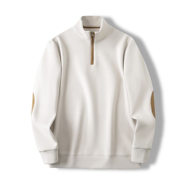 Premium Half-Zip Sweatshirt For Men – Relaxed Fit Long Sleeve Pullover, Minimalist Streetwear Essential_viptrois.com