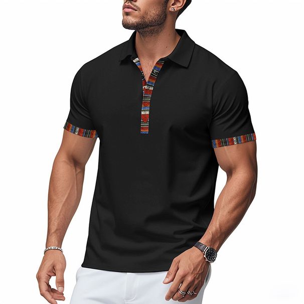 Men's Clothing Men's Polo Shirt Summer New Men's Casual Printed T Shirt Breathable_viptrois.com