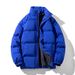 Men's Winter Casual Jacket - Lightweight Warm Padded Coat With Stand Collar, Relaxed Fit, Polyester Fill, Multiple Colors & Sizes_viptrois.com