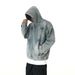 Heavy Retro Washed Hooded Denim Jacket Men's And Women's Trendy Brand Niche Couple Versatile Loose Casual Pullover Sweater_viptrois.com