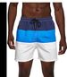 Men's Clothing Summer Quick Drying Beach Shorts Men's Gradient Striped Shorts_viptrois.com