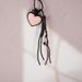 Bag Charm New Bag Hanging Love Bag Pendant Pink Peach Heart Braided Rope Lanyard Leather Keychain Pendant_viptrois.com