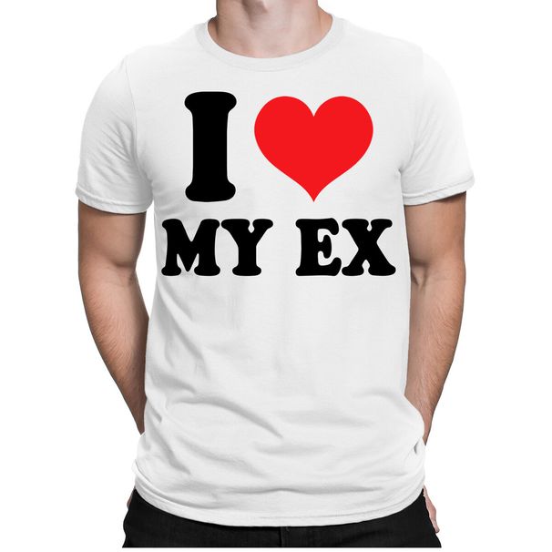 I Love My EX T-Shirt Mens Womens Tees Top Red Heart Sarcastic Saying Quote Gift Ideas Unisex Top#ILP_viptrois.com