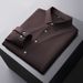 Men's Clothing Plus Size Seamless Long Sleeved Shirt Men's Business Casual Plus Size Plus Size Sanded Elastic Shirt Men_viptrois.com