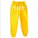 Sports Pants Letter Print Casual Pants Sweatpants Men Drawstring Loose Tapered Front Large Logo Print Trousers_viptrois.com