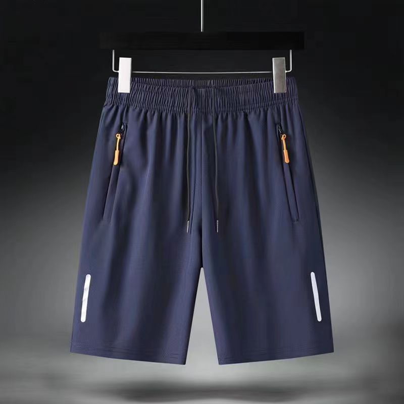 Men's Clothing Summer Ultra Thin Ice Silk Men's Shorts Trend Sports Quick Drying Zipper Loose Casual Running Ice Silk Pants 2023_viptrois.com