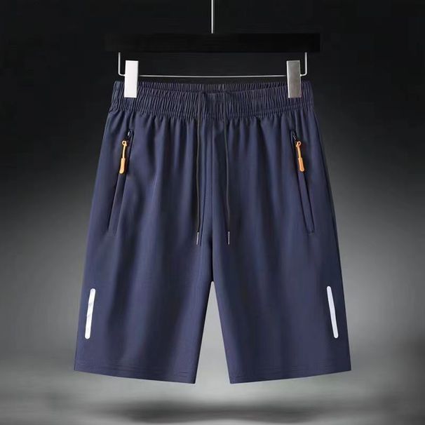 Men's Clothing Summer Ultra Thin Ice Silk Men's Shorts Trend Sports Quick Drying Zipper Loose Casual Running Ice Silk Pants 2023_viptrois.com