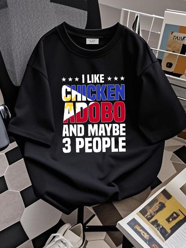 NEW Adobo Filipino Pinoy Chicken Pork Cuisine Philippine Flag Gift T-Shirt S-5XL Graphic Breathable Homme Slightly Unisex Top For Everyday Wear_viptrois.com